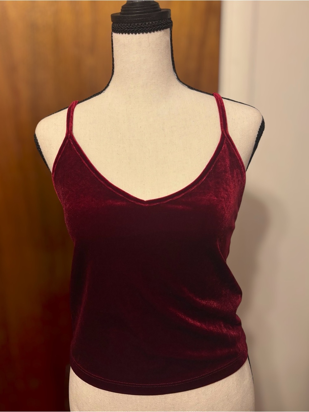 Forever 21 Dark Red Velvet Cami Top